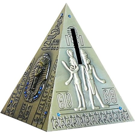 Egyptisk Pyramidstatymodell Spargris Home Decor 5,1 tum - Antik mässing (egyptisk pyramid)