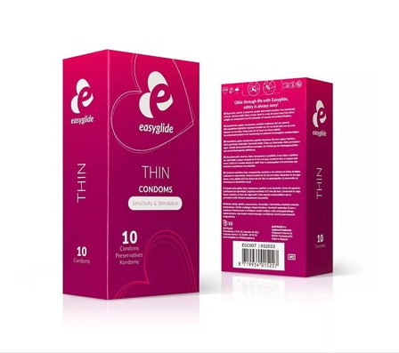 Easyglide Ultra Tynde Kondomer 10 stk, Mænd, Krop & Helse, Kondomer