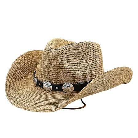 Bjergbestigning Hat Åndbar Vevet Western Cowboy Hat Vintage Vevet Hat