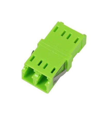 SYNERGY LWL-Kupplung,LC-Buchse/LC-Buchse, 50/125u Multimode, duplex, PVC, lime Green, ohne Flansch, OM5, Synergy 21,