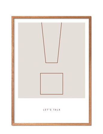 Poster & Frame Simple-Living-Lets-Talk-Outline-1 - Multi/patterned - 70X100CM