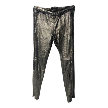Isabel Marant Pre-owned Metallic Leggings Grå, Dame Vintage Bukser