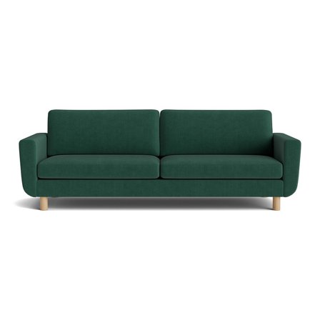 Haven 3 personers sofa - Ontario Grøn - Komfortabel & stilfuld - 244x86x86cm - Sofa, 3 personers sofa