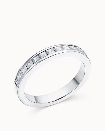 Eternity Ring Nellie Grande Princess-cut Natural Diamonds 950 Platinum