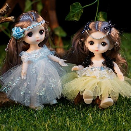 Figuuri söpö nukke moe nukke laukku riipus elävä nivel pieni tyttö