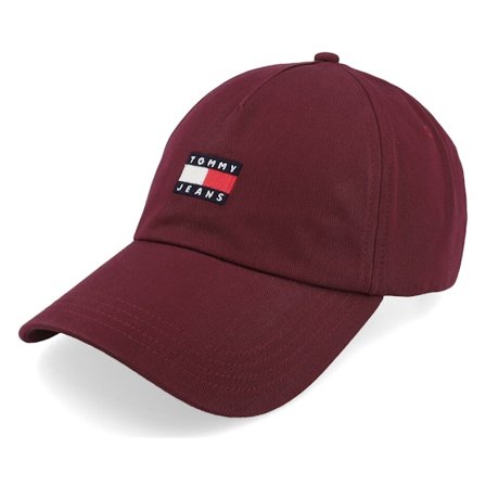 Tommy Hilfiger - Rot unconstructed Cap - Tjm Heritage Core Cap Red Wine Dad Cap / Unconstructed @ Hatstore