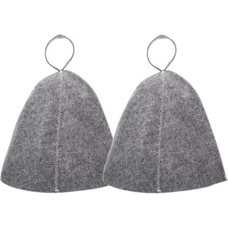 Original Ull Bastuhatt for Kvinner og Menn 2-Pack 100% Naturlig Filt Bastutilbehør{REN}