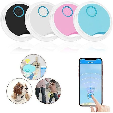 Sæt med 4 Mini Gps Tracker Rund Skjult Lille Bærbar Udendørs Sma