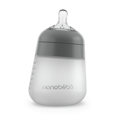 Nanobébé Flexy Silicone Bottle, Grå, 270 ml