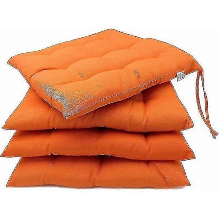 Nyt sæt med 4 hynder til haven, 40x40 cm, Orange 2025 walkbee