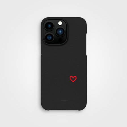 Eco-Friendly Black Phone Case TrueLOVE by Emilia de Poret, Plant-Based, iPhone 14 Pro Max