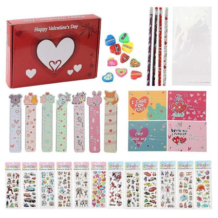 37 deler Kreativ Fargerik Skoleutstyrsett Valentinsdag
