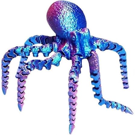 TBOLINE 3D Printet Blæksprutte Leddelt Blæksprutte Legetøj Kreativ Blæksprutte Fidget Legetøj Dekorativ Leddelt Dyremodel til Hjemmekontorindretning (