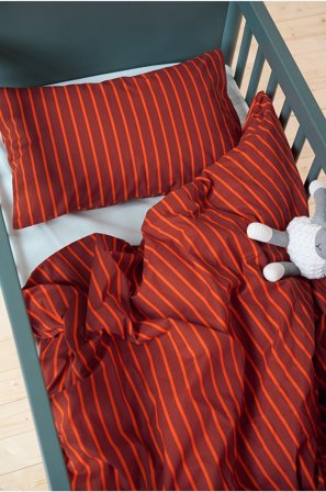 Jotex - Mini Sengesett Krybbe Økologisk Rust/oransje - SIMA - Kjøp Sengesett til barn hos Jotex