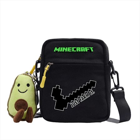 Pieni neliölaukku muodikkaalla painatuksella, värikäs kangasolkalaukku, rento sarjakuvapiirroskuvioinen laukku