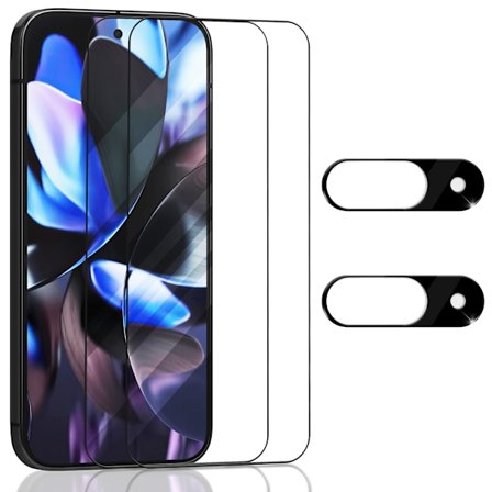 2-Pack Google Pixel 9 Skärmskydd & 2-Pack linsskydd - Härdat Glas 9H - Super kvalitet 3D