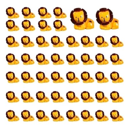 50 stk. Mini Dyr Figurer Resin Små Dyr Miniaturer Vilde Dyr Miniature (Løve)