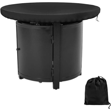 Beskyttelsesdeksel for Bålpanne, Anti-UV 420D Rundt Beskyttelsesdeksel for Bålpanne og Vanntett for Uteplass Bålpanne for Tønnegrill, Bålpanne