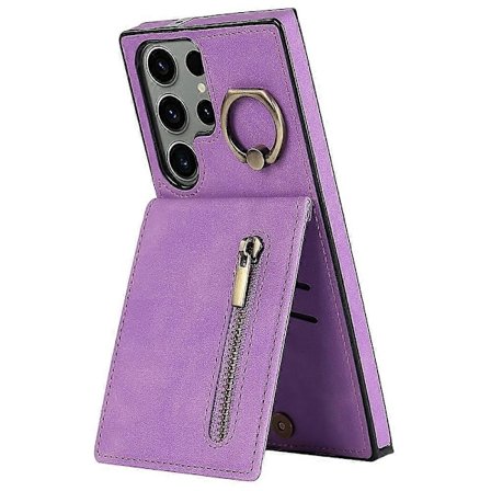 Telefoncover med støttefod til Samsung Galaxy S23 Ultra RFID-blokerende PU+TPU Wallet Telefonetui