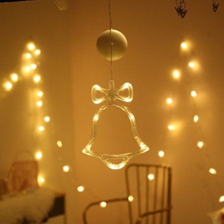 Ikkunaan kiinnitettävä imukuppi jouluvalo LED joulukuusi kirkas kello tähti