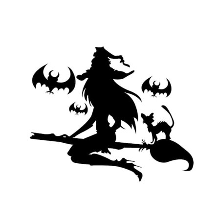 Halloweenfest Dekoration Present Personifierad Familj Halloweenklistermärke Fönsterklistermärke