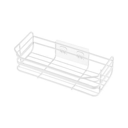 1. käytännöllinen metallihylly, säilytystila kylpyhuoneeseen ja keittiöön, keittiö- ja kylpyhuonetarvikkeet esineiden sijoittamiseen, valkoinen