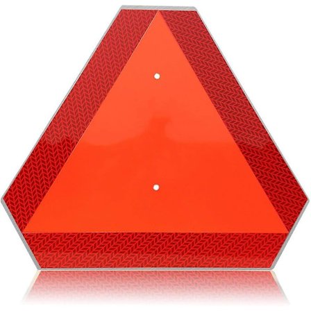 Saktegående kjøretøy skilt trekant skilt 30x35 cm ingeniørklasse reflekterende opptil 7 år utendørs for golfbil (aluminium)