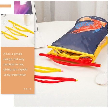 Chipsklämmor 6 st Klämmor för färskhållning Ihålig typ Kök Bröd Chips Pulverförslutare Mjölkhandtag Hemmaklämma Te Snack Band Påsar Förseglade 