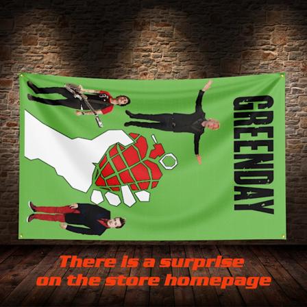 3 x 5 FT G-Green Days Flag Banner Musikplakat Eventyr Tapet Baggrund Havefest Banner Værelse Garage Stue Dekoration ZZZ1212 90 x 150cm