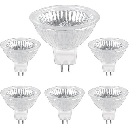 Halogenpære GU5.3 35W 12V, 400lm Varm Hvid 2700K Dæmpbar, Halogen Spotlightpære MR16, 6-pak