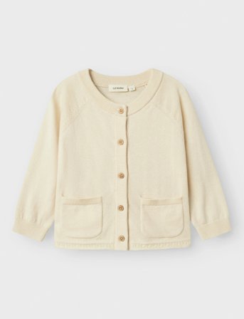 Lil'Atelier Nmnnord Wo/Co Ls Knit Card Lil - Cream - 116