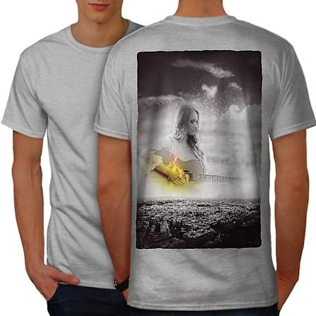 Guitar City Art Music Män T-shirt tillbaka