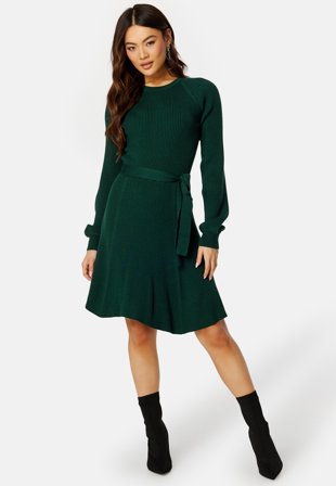 BUBBLEROOM Rib Knitted Skater Dress Klær