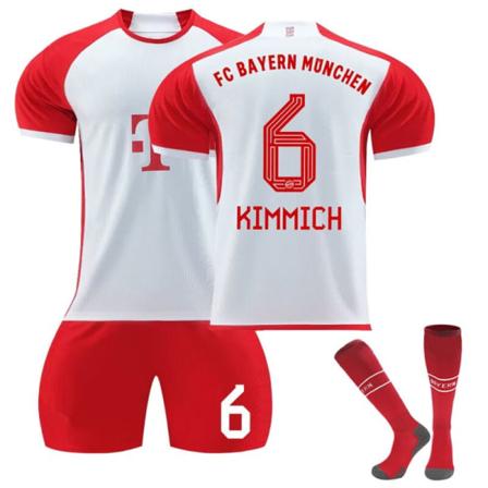 23-24 Vuxna Barn Pojkar Fotbollssatser Fotbollsträningsdräkt Sportkläder 3-delat set 2324 bayern-munich home#6 m