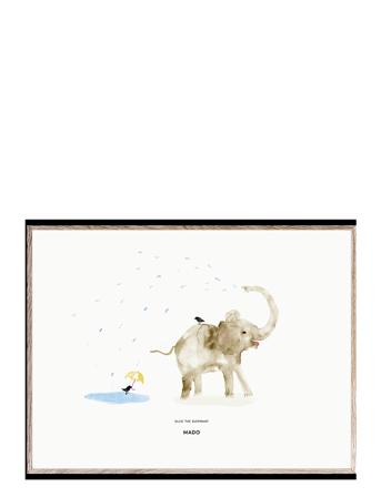Ellie The Elephant - 30X40 Home Kids Decor Posters & Frames Posters Animal Posters Multi/mønstret MADO