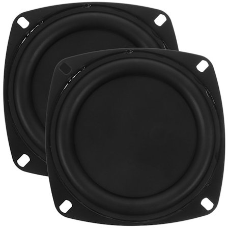 2-pakning 4-tommers høyttalermembran passiv basshøyttalermembran (11,50X11,50X1,50CM, svart)