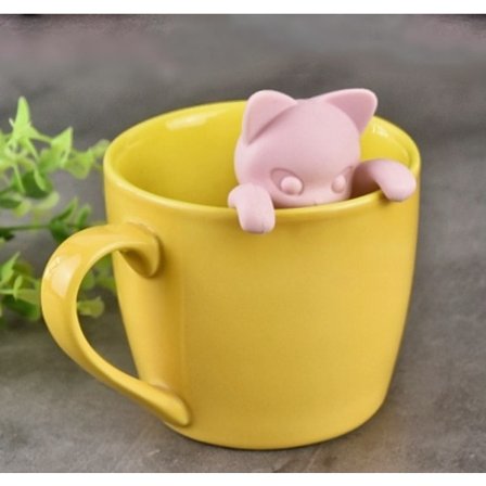 1 stk. Pink Cat Silikon Te Maskine Kreativ Kat Te Si, Simpl