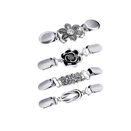 4 st Vintage Tröja Sjal Klämma Vintage Kjol Krage Klämma Klänning Skjorta Brosch