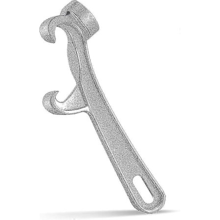 Aluminium Spandåbner 5 Gallons Spandåbner Sølv Spande Låg Nøgle Metal Dåseåbner Låg Fjerner Værktøj Til Hjem Industrielt Brug (1 Styk), 21 Cm