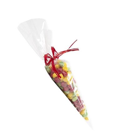 100-Pak Cellofankjegle / Cellofanposer - Cellofan Kjegler