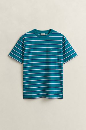 GANT Herren Bunt gestreiftes T-Shirt (4XL) Blau