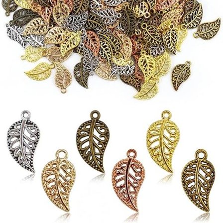 Leaf Charms Hollow Charms Hollow Filigree Leaf Charms