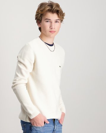 Lacoste LCB CREW NECK SWEATER Cremefarvet Trøjer Dreng - Kids Brand Store