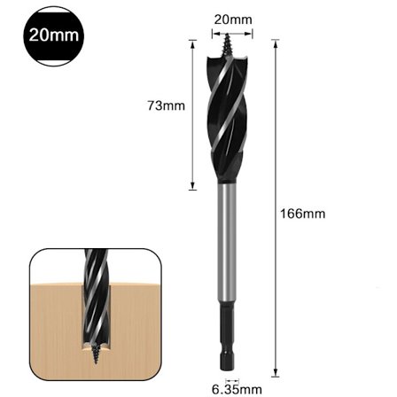 Twist Drill Bits Auger Borr 25MM