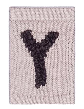 Smallstuff Knitted Letter Y, Nature Kräm