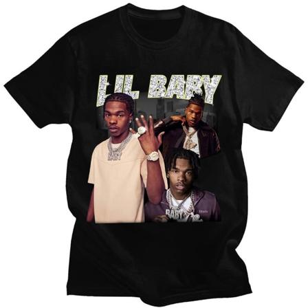 Hip Hop Rapper T-shirt Vintage Graphic Oversized bomull kortärmad tröja Streetwear Q05316 Black XL
