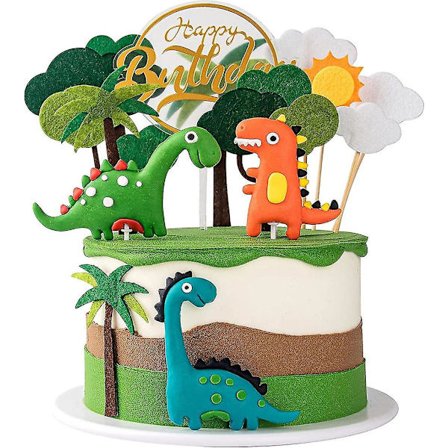 13 stk 3D dinosaur kakepynt cupcake kakepynt kakedekorasjoner for barn bursdag baby shower festutstyr