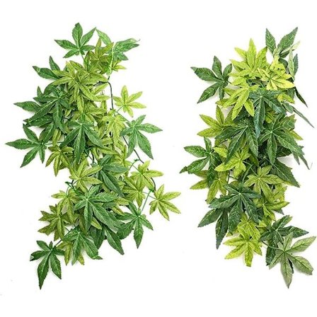 Reptil Terrarieväxter, Hängande Vinrankor med Sugkoppar för Terrariedekorationer, Liten Storlek, 12 tum