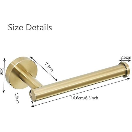 Gull Toalettpapirholder Bad Papirholder SUS304 Stål