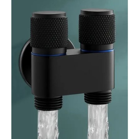 Toalett spylesystem, en-i-to-ut vinkelventil, dobbel åpen kran, sklisikker håndhjul, toalett tilbehør